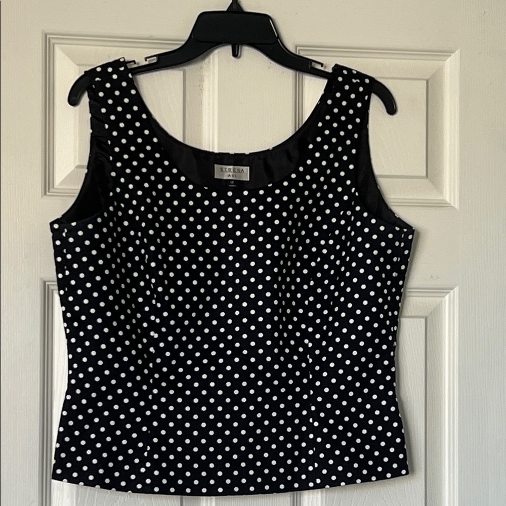 Black and White Polka Dot Blouse